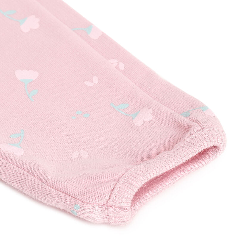 Girls Medium Pink Printed Long Trousers image number 3
